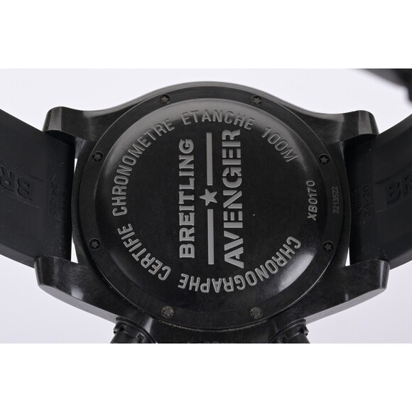 Breitling Avenger Hurricane XB0170 Black 50mm Chrono Auto Men's Watch With Box - Picture 11 of 15